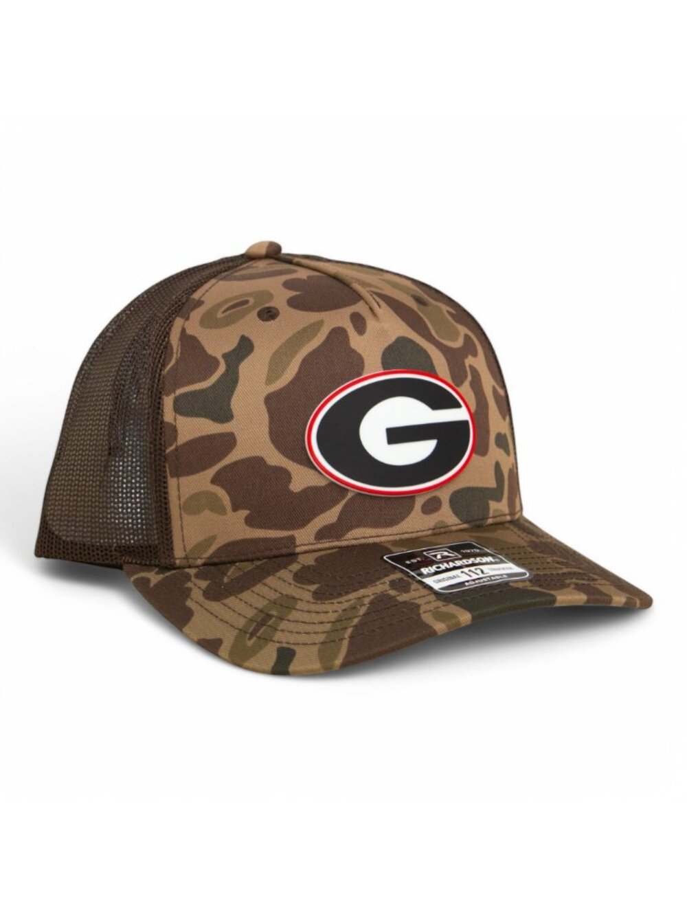 Georgia Bulldogs Power G 3D Snapback Trucker Hat- Bark Duck Camo/ Brown - Picture 2 of 3